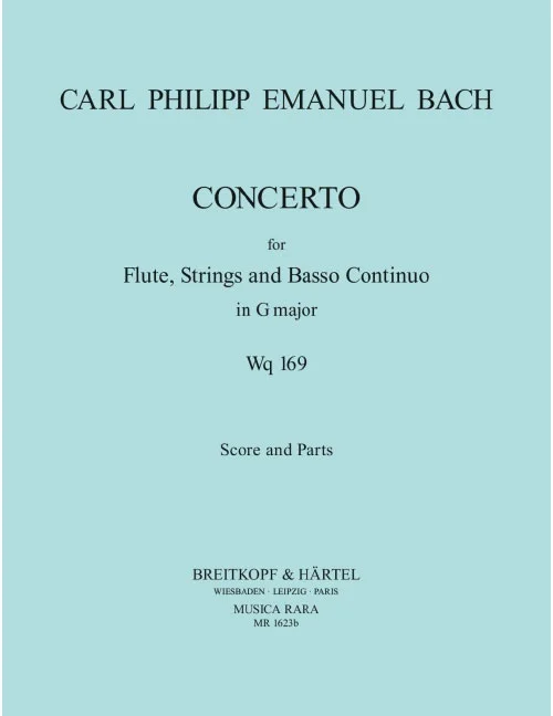 Edition Breitkopf Bach – Flätenkonzert G-dur WQ 169 WQ 169