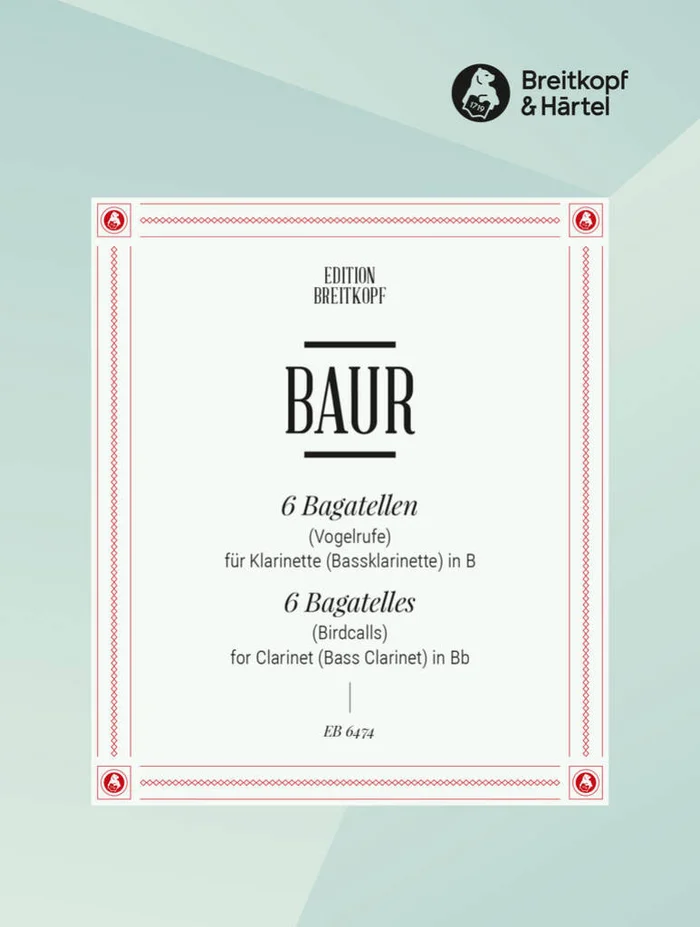 Edition Breitkopf Baur Jurg – Sechs Bagatellen (vogelrufe) – Clarinet