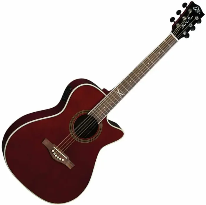 Eko guitars NXT A100ce Red Guitare Jumbo acoustique-électrique