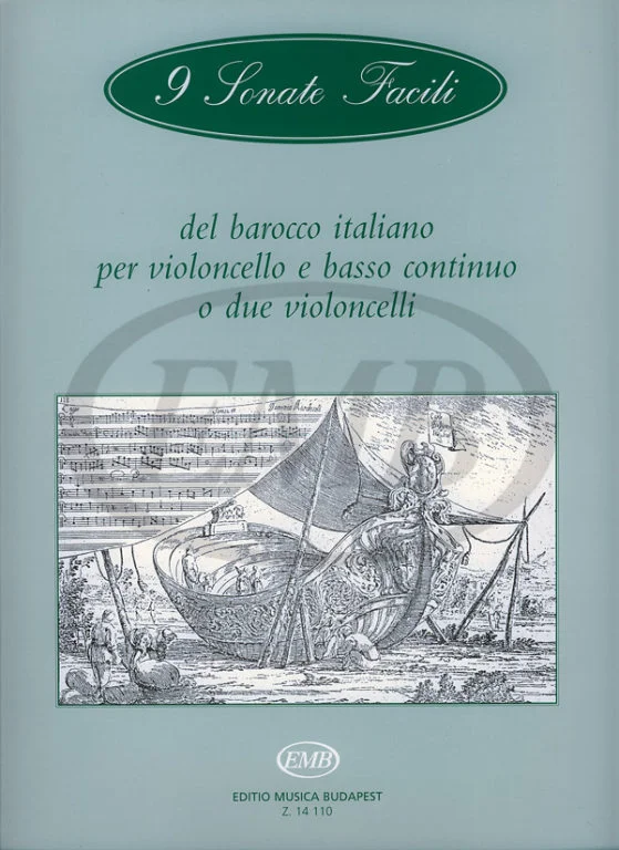 EMB (Editio Musica Budapest) 9 Sonates Faciles Du Baroque Italien – Violoncelle et BC Ou Deux Violoncelles