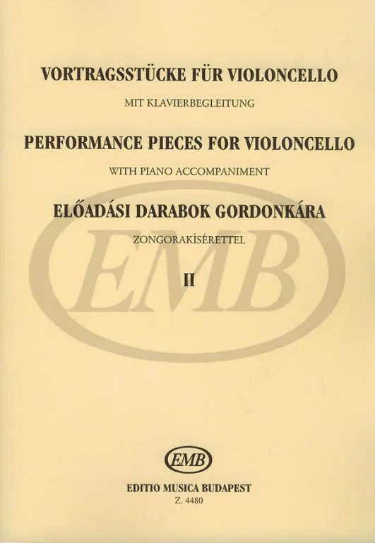 EMB (Editio Musica Budapest) PERFORMANCE PIECES V2 – VIOLONCELLE ET PIANO