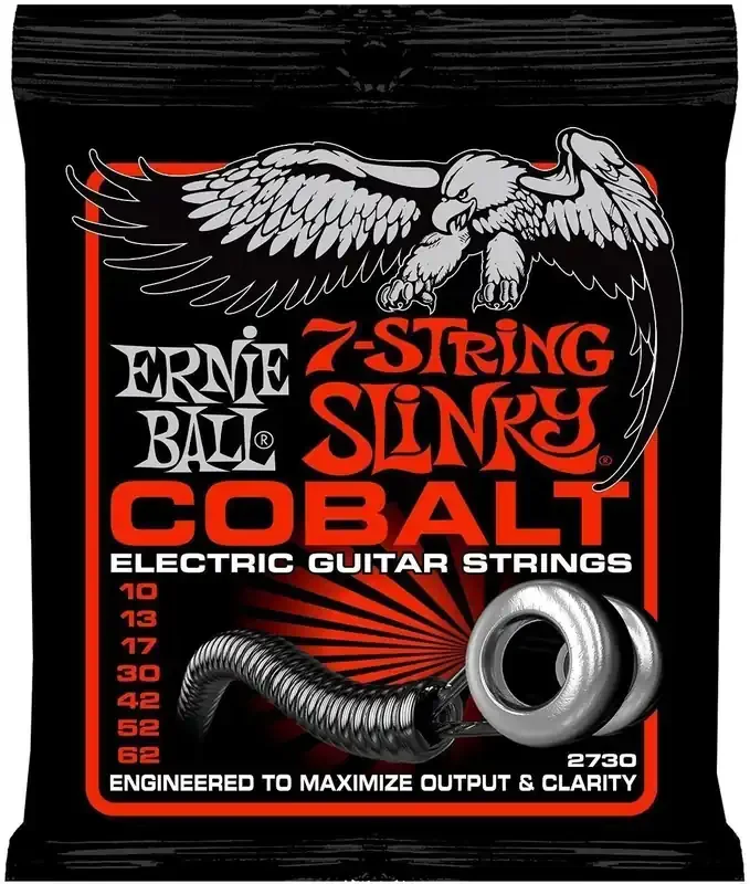 Ernie Ball 2730 Slinky Cobalt 7-String Cordes pour guitares électriques