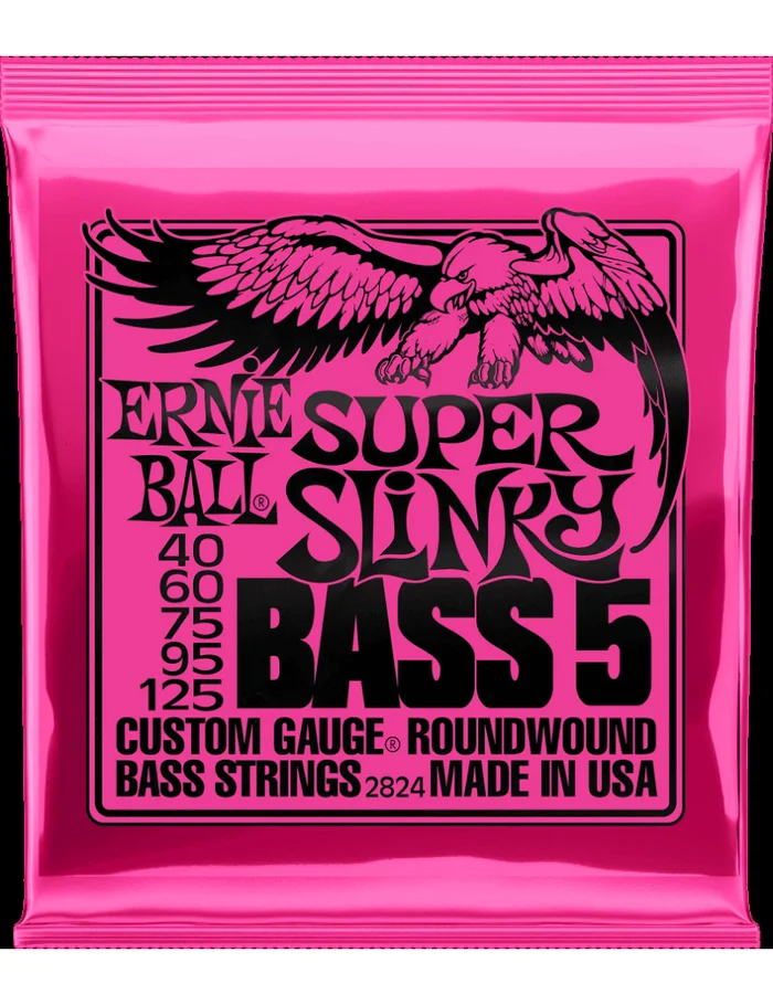 Ernie Ball 2824 Super Slinky Bass 5 Cordes Basses Nickel 40/125