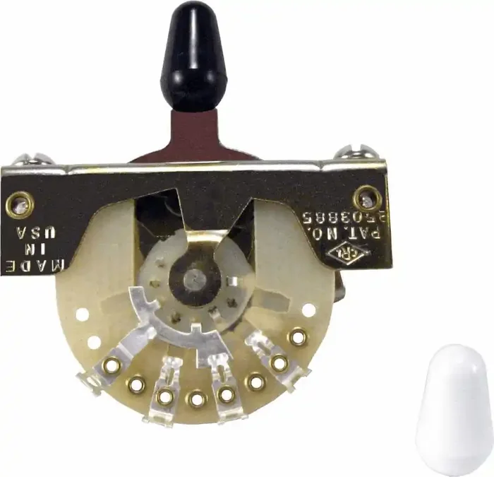 Ernie Ball 3-Way Strat-style White-Black Commutateur pour les micros pickup