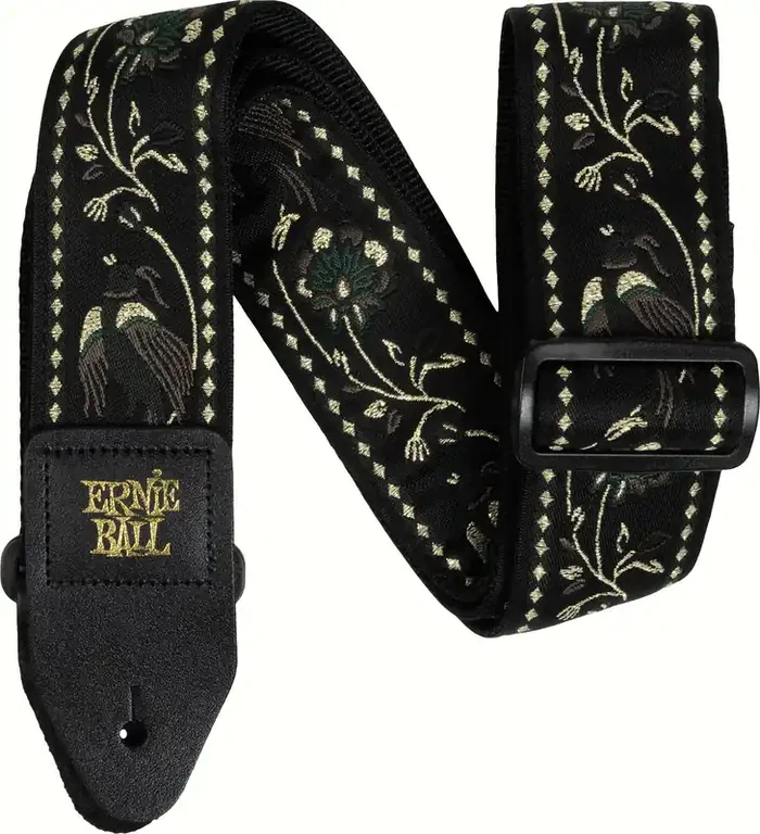 Ernie Ball Classic Jacquard Sangle pour guitare Black Pleasant Pheasant
