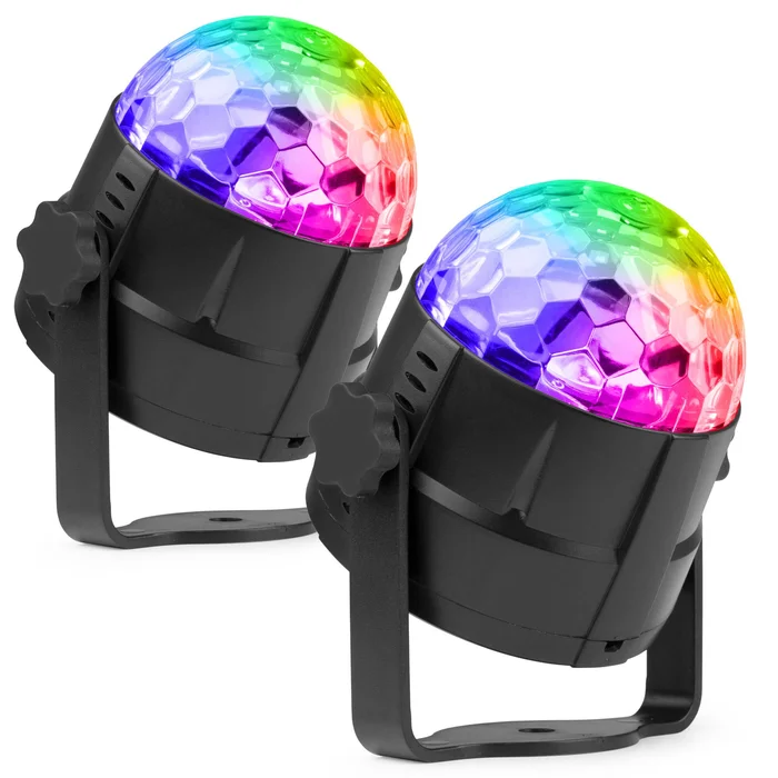 Fuzzix Tornado – Pack de 2 Boules Disco Lumineuses RGB