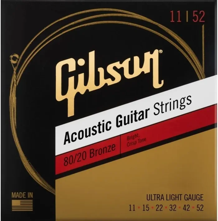 Gibson 80/20 Bronze 11-52 Cordes de guitares acoustiques
