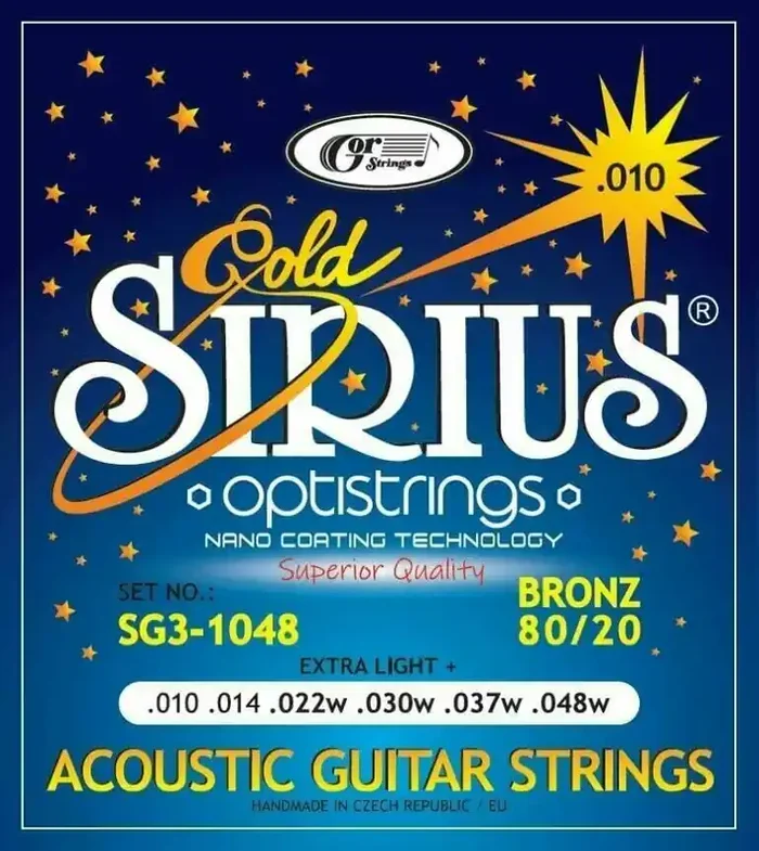 Gorstrings SIRIUS Gold SG3-1048 Cordes de guitares acoustiques