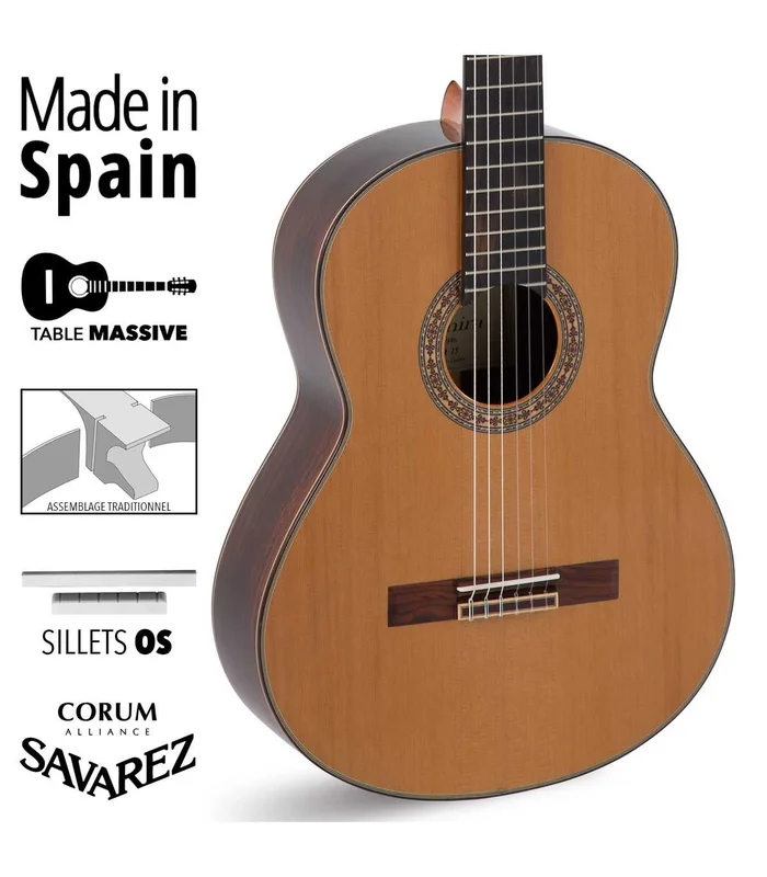 Guitare Classique Admira A15 Cèdre Massif / Palissandre Indien / Touche Ébène Naturel Brillant – Image 2