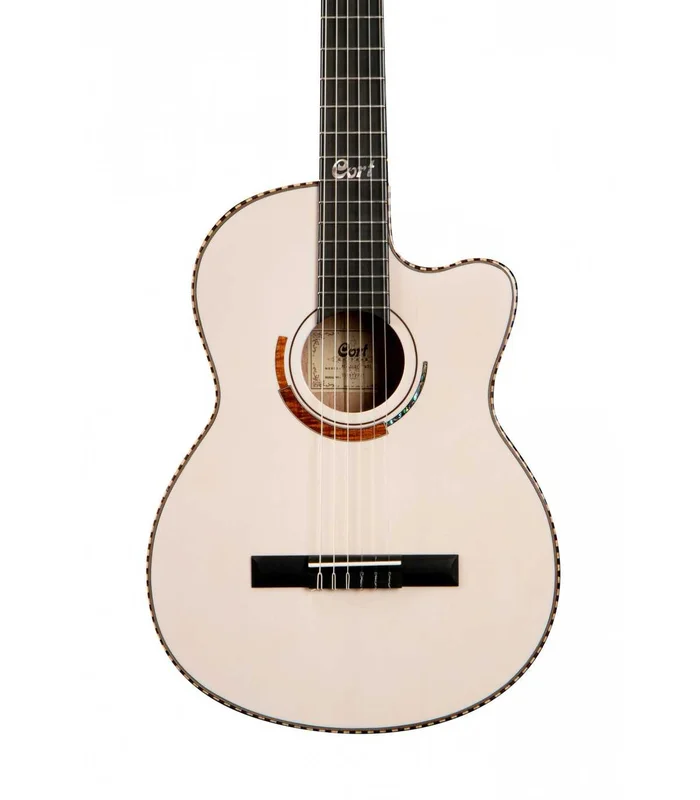 Guitare Classique Electro CORT SOLENCANTO WHITE BLOND – Image 2