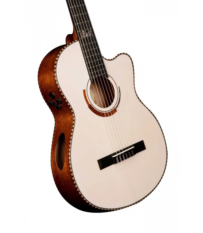 Guitare Classique Electro CORT SOLENCANTO WHITE BLOND – Image 3