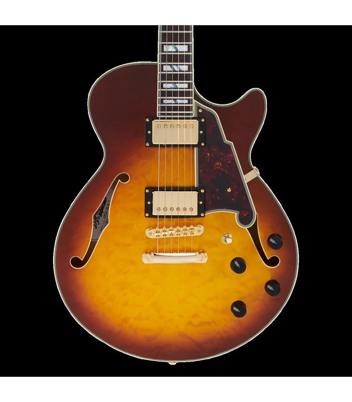 Guitare Electrique D’ANGELICO EXCEL SS XT Iced Tea Burst Quilt – Image 2