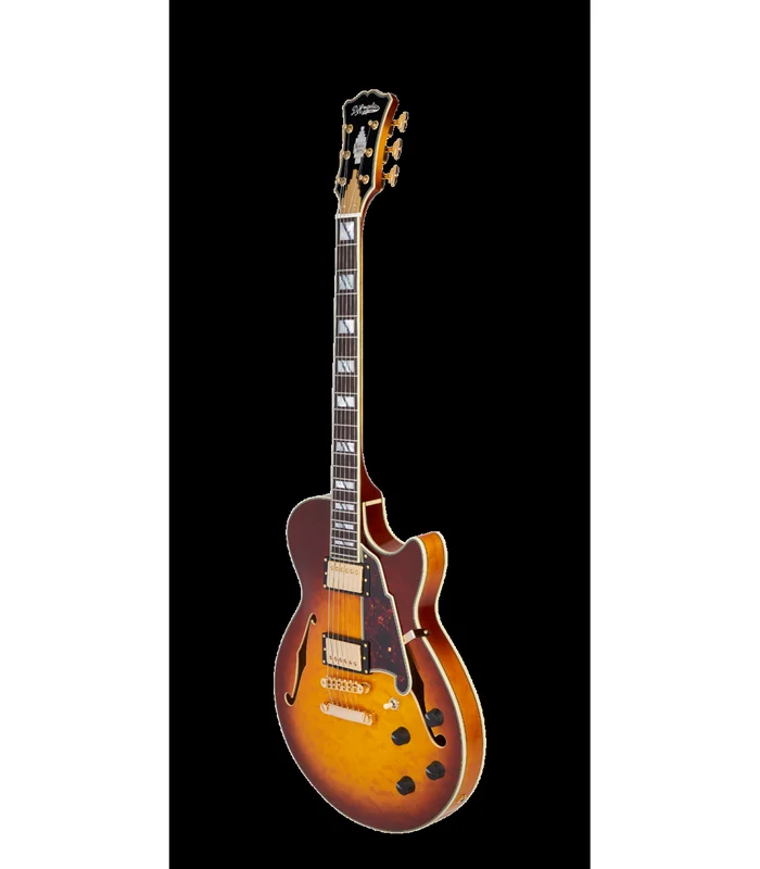 Guitare Electrique D’ANGELICO EXCEL SS XT Iced Tea Burst Quilt – Image 4