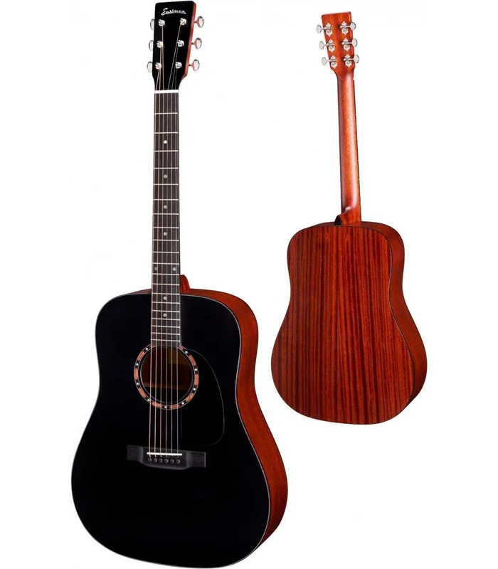 Guitare Folk Eastman E2D-BK Black – Cedar / Sapele