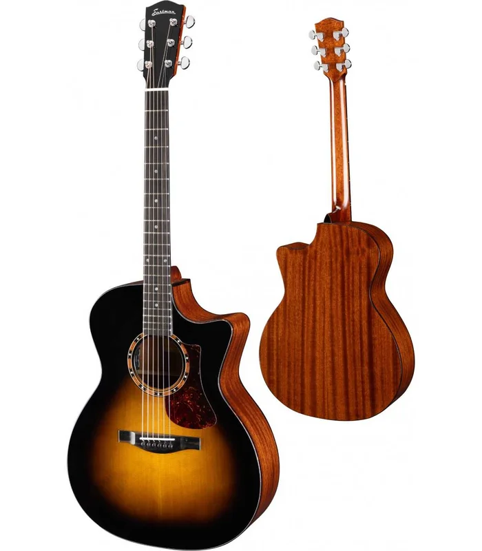 Guitare Folk Electro Eastman AC122-2CE-DLX-SB – Cedar / Sapele – Sunburst