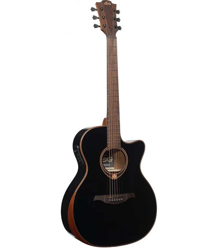 Guitare Folk Electro LAG T118ABCE-BLK – Bevel – Auditorium Cutaway Electro Bevel Black