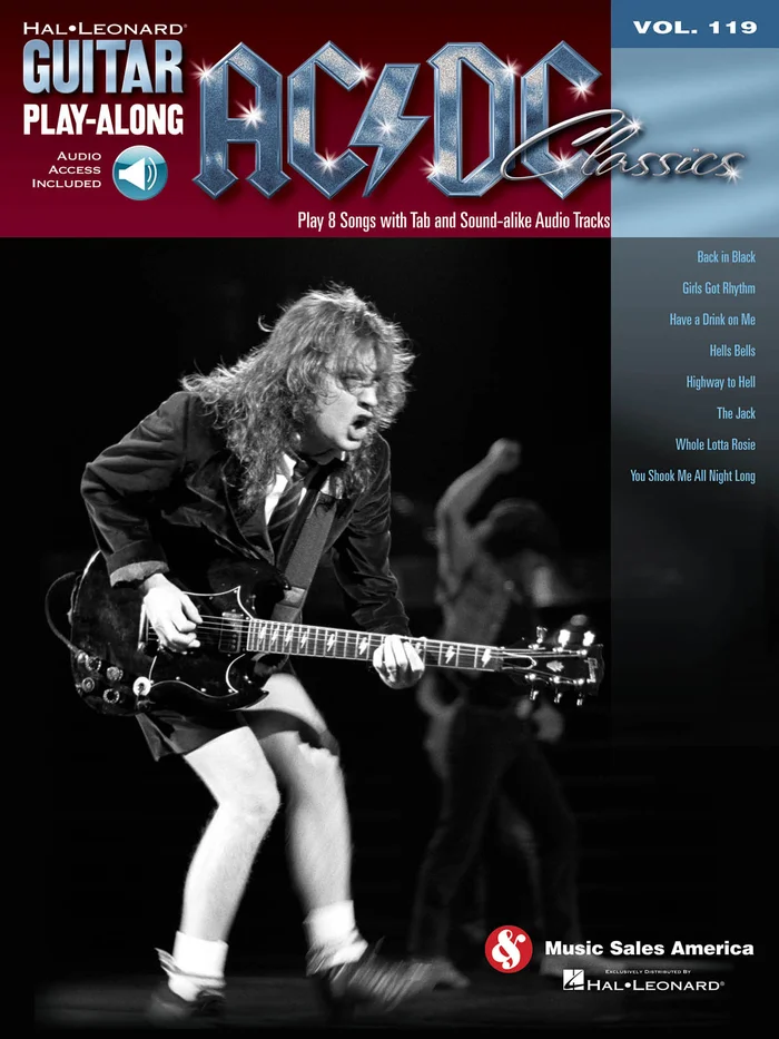 Hal Leonard Ac/dc – Guitar Play Along Vol.119 + Audio En Ligne – Ac/dc Classics – Guitare Tab