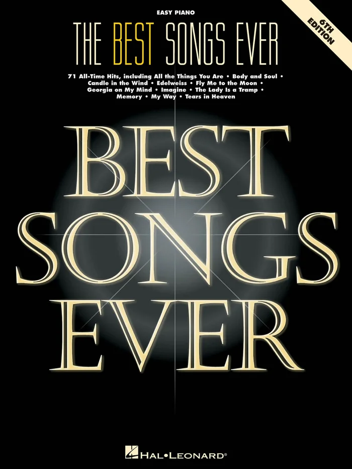 Hal Leonard Best Songs Ever – 6TH Edition – Easy Piano