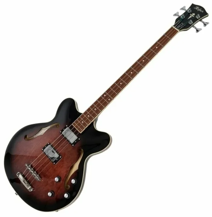Höfner HCT-500/8-DC Verythin Bass Long Scale Transparent Dark Cherry Burst Basse électrique