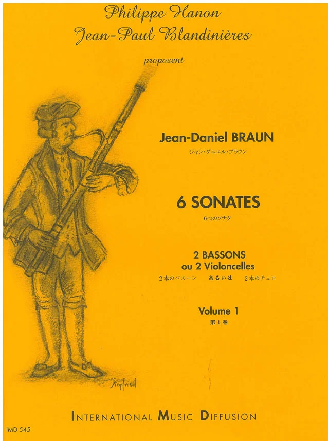 IMD ARPEGES Braun – 6 Sonates Vol 1 – 2 Bassons Ou 2 Cellos