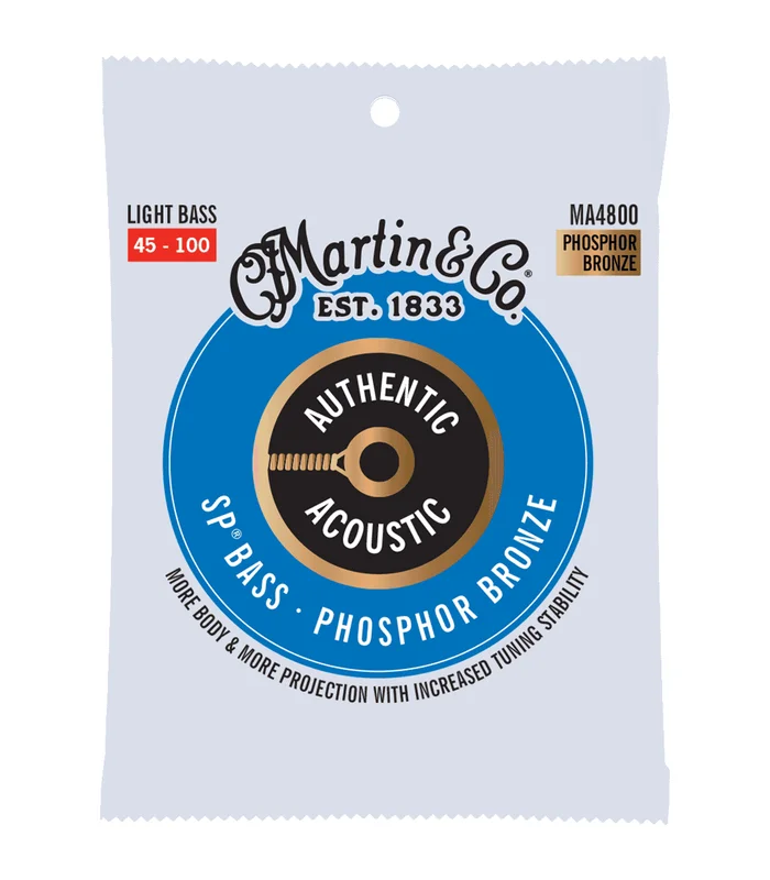 Jeu de Cordes pour Basse Acoustique MARTIN & CO MA4800 Authentic Basse 45-100