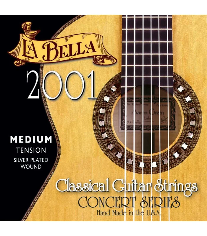 Jeu de Cordes pour Guitare Classique LA BELLA 2001 MEDIUM