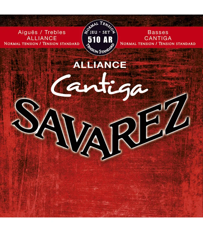 Jeu de Cordes pour Guitare Classique SAVAREZ 510AR – Rouge Tirant Normal