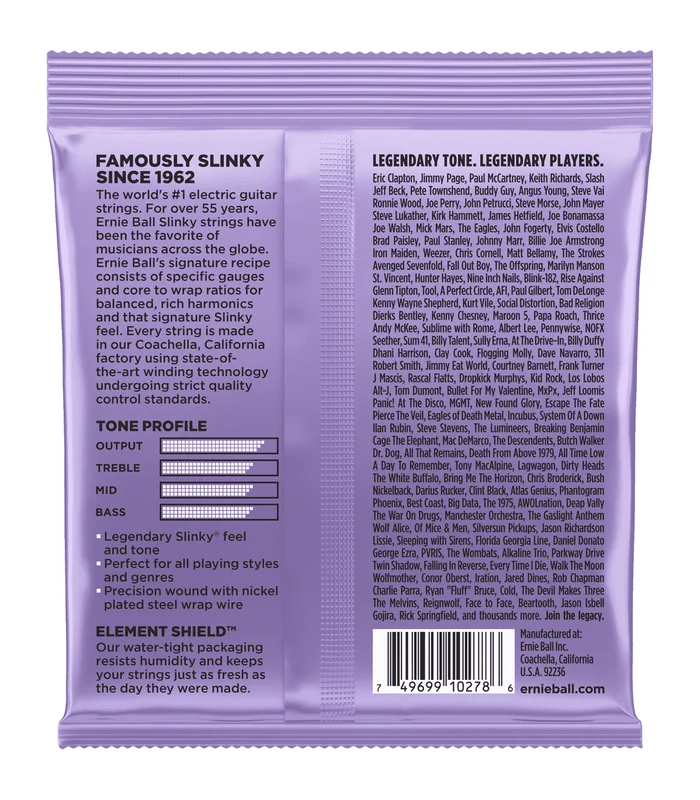 Jeu de Cordes pour Guitare Electrique Ernie Ball 2227 Ultra slinky 10-13-17-28-38-48 – Image 2