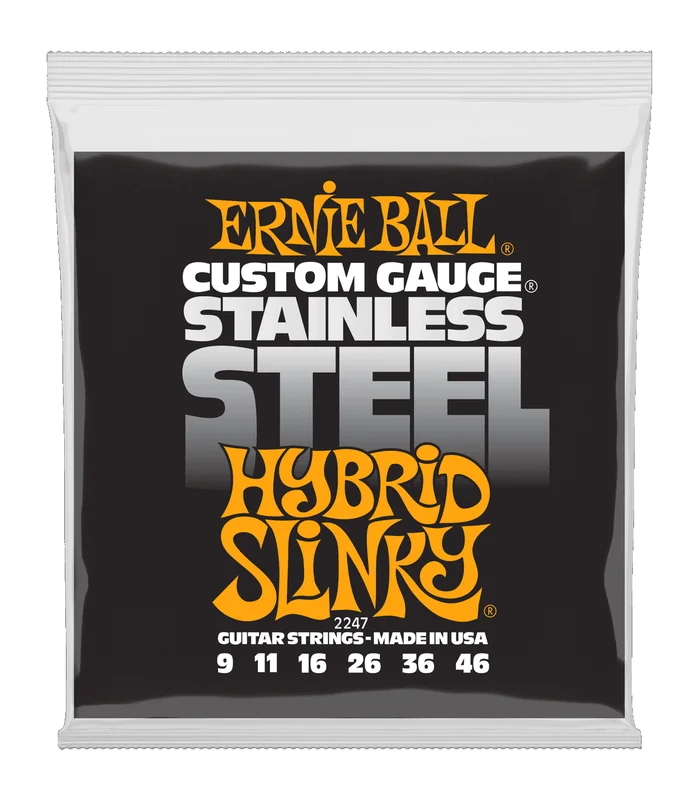 Jeu de Cordes pour Guitare Electrique Ernie Ball 2247 Hybrid slinky 09-11-16-26-36-46