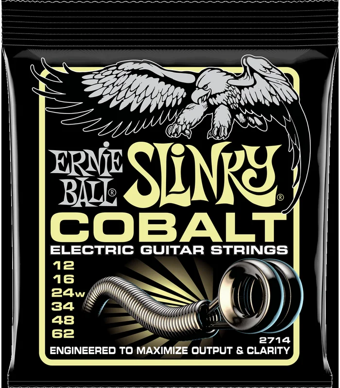 Jeu de Cordes pour Guitare Electrique Ernie Ball 2714 Mammoth slinky 12-16-24w-34-48-62