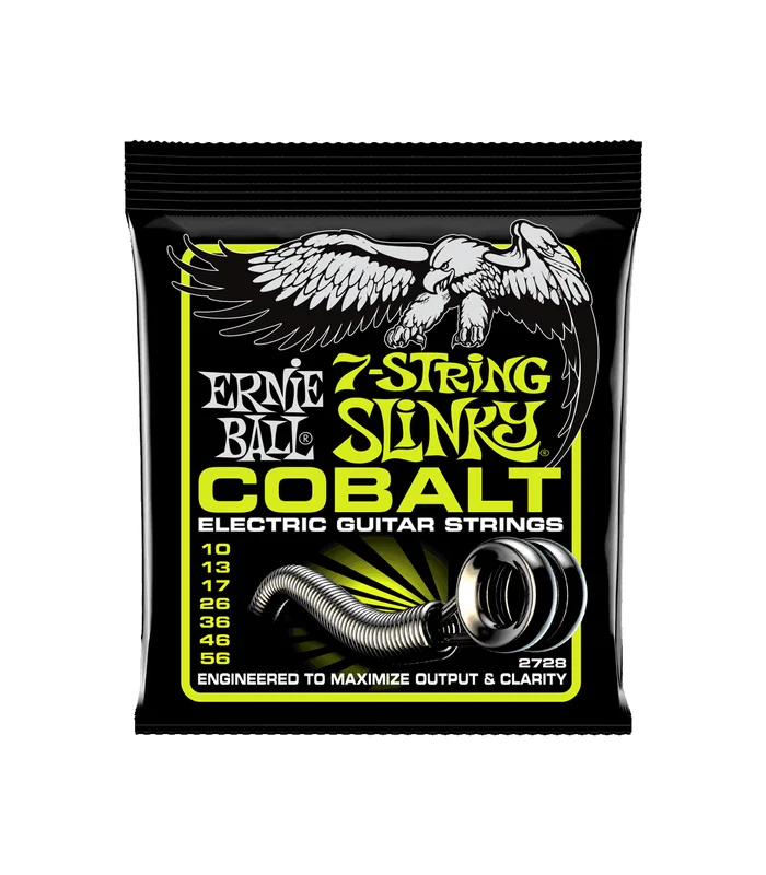 Jeu de Cordes pour Guitare Electrique Ernie Ball 2728 Regular slinky 7 cordes 10-13-17-26-36-46-56