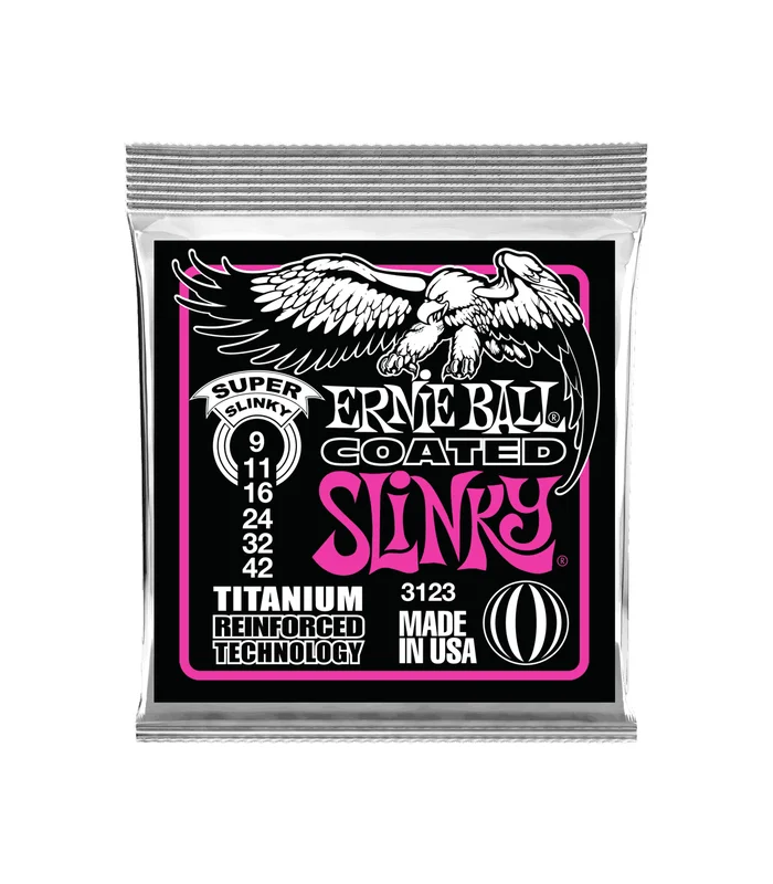 Jeu de Cordes pour Guitare Electrique Ernie Ball 3123 Super slinky 09-11-16-24w-32-42