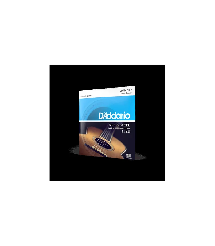 Jeu de Cordes pour Guitare Folk D’Addario EJ40 Silk & Steel Folk Guitar, 11-47
