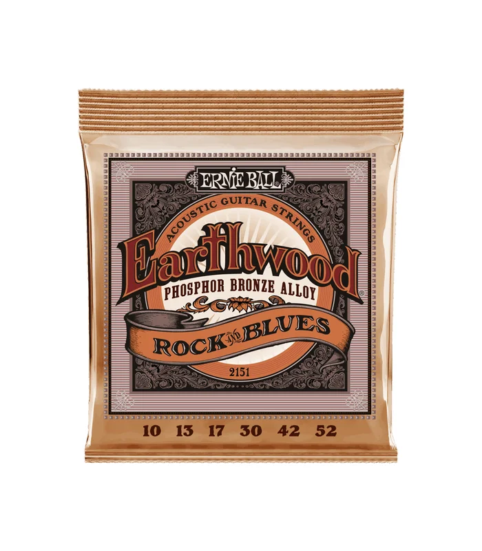 Jeu de Cordes pour Guitare Folk Ernie Ball 2151 Rock n blues sol non filé 10-52