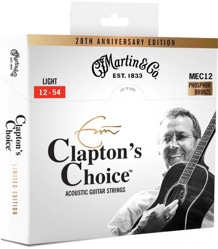 Jeu de Cordes pour Guitare Folk Martin MEC12-LTD – Clapton Light 12-54 limited edition