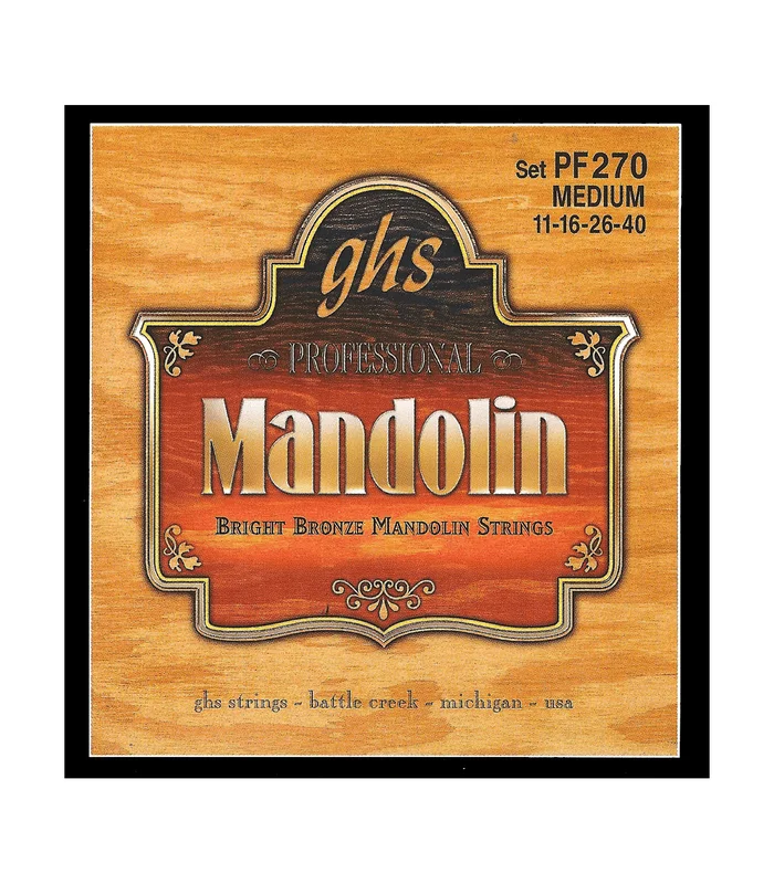 Jeu de Cordes pour Mandoline GHS PF270 – Bright Bronze – Medium 11-16-26-40