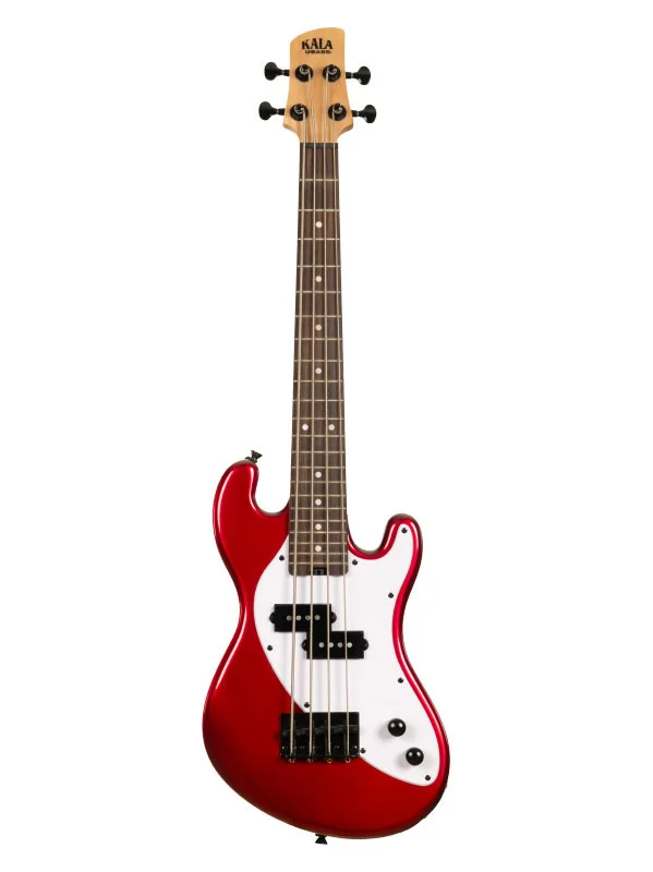 KALA Solid Body U-Bass 4 Cordes + Housse Metallic Red