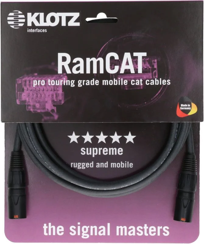 KLOTZ RAMCAT5 Câble 5 M, Noir, Etn – Etn