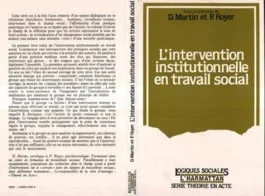 L&rsquo;Intervention institutionnelle en travail social
