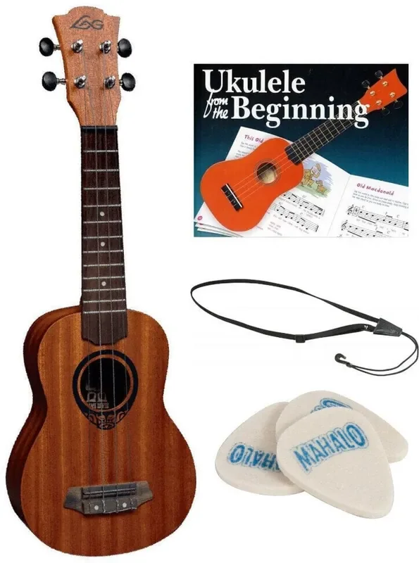LAG TKUS SET Natural Satin Ukulélé soprano
