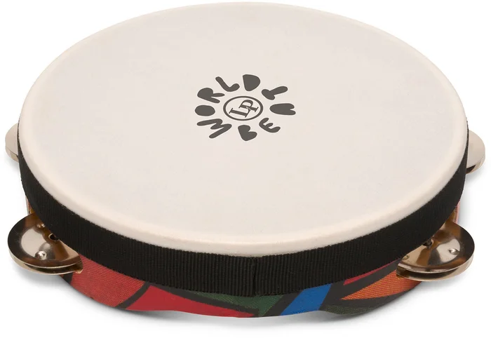 Latin Percussion Tambourins World Beat Single Row Avec Peau LP7022 8 Pouces
