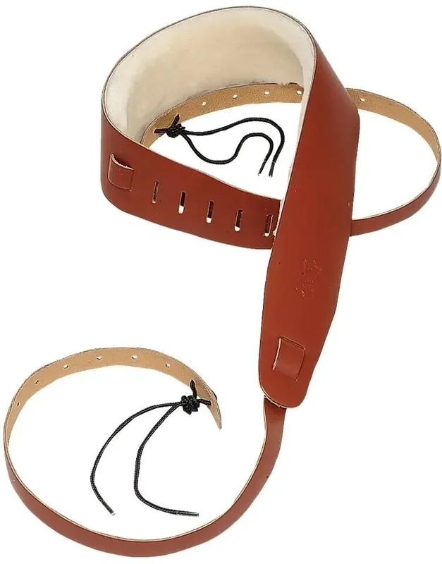 Levy‘s Banjo Master Leather & Sheep Courroie de guitare Walnut