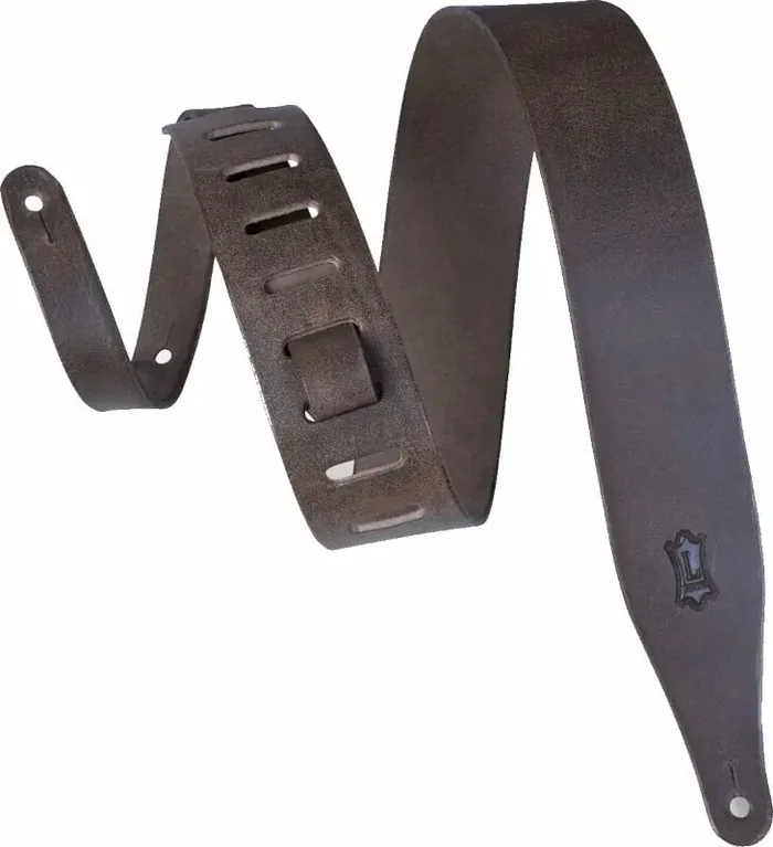 Levy‘s Distressed Leather Courroie de guitare Brown