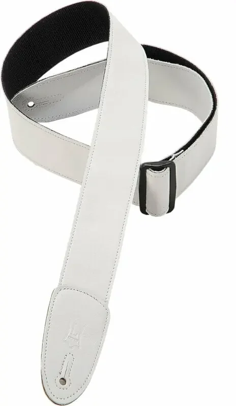 Levy‘s Leather Tri Glides Courroie de guitare White