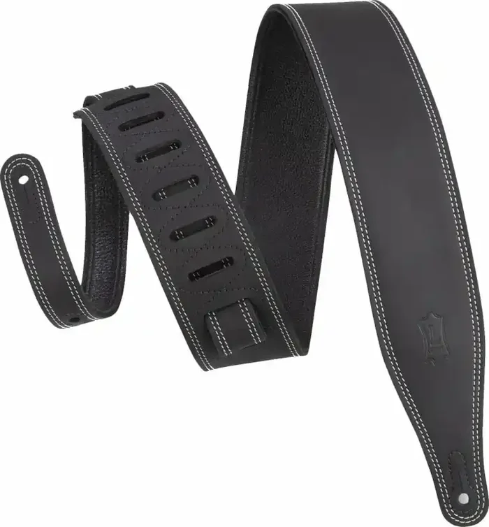 Levy‘s Like Butter 2.5 Courroie de guitare Double Stitched Black