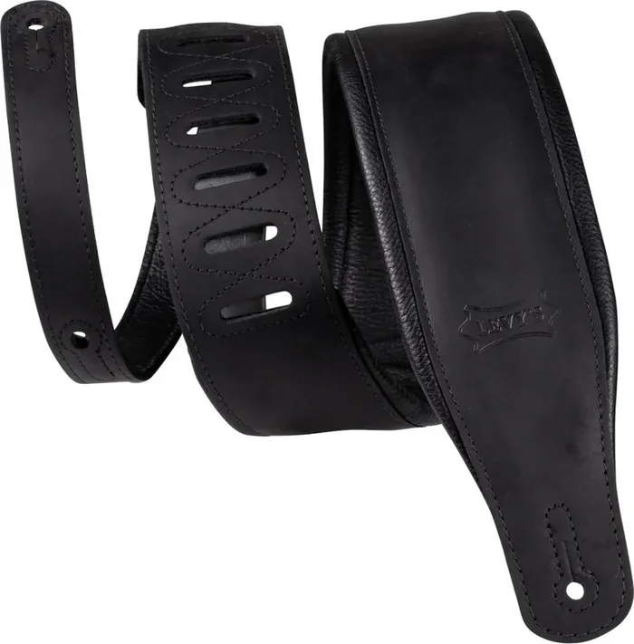 Levy‘s Like Butter Courroie de guitare Distressed Black