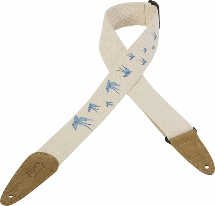 Levy‘s Nature Cotton Sangle pour guitare Blue Bird