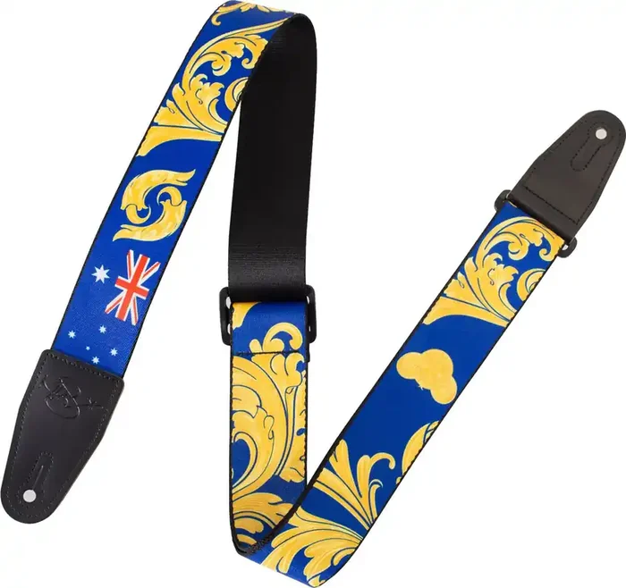 Levy‘s Nita Strauss Artist Signature Sangle pour guitare Blue & Gold Baroque