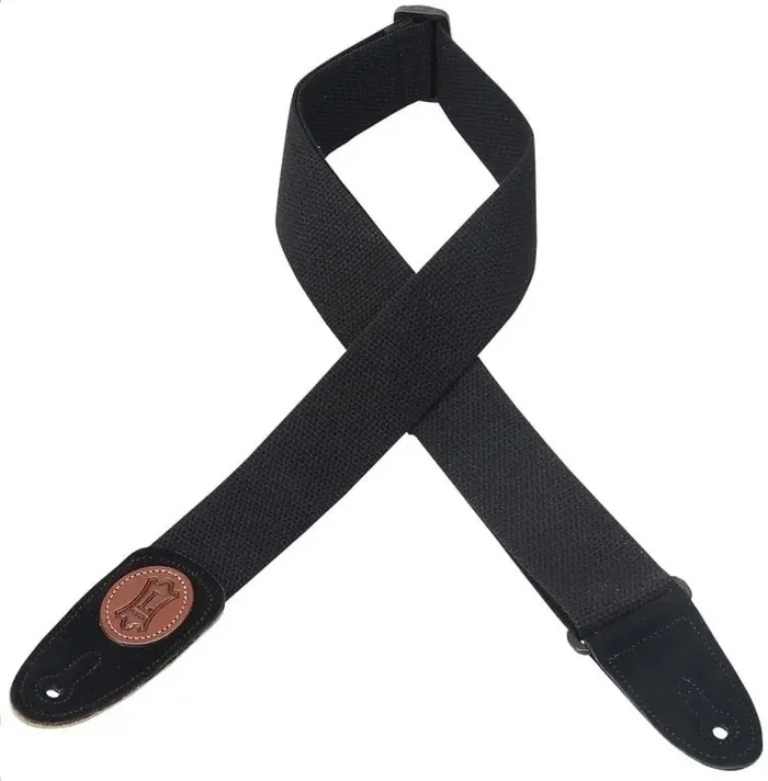 Levy‘s Signature Cotton 2.5 Standard Sangle pour guitare Black & Walnut