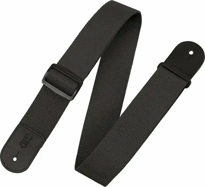 Levy‘s Single Tone Solid Colored Poly Sangle pour guitare Black